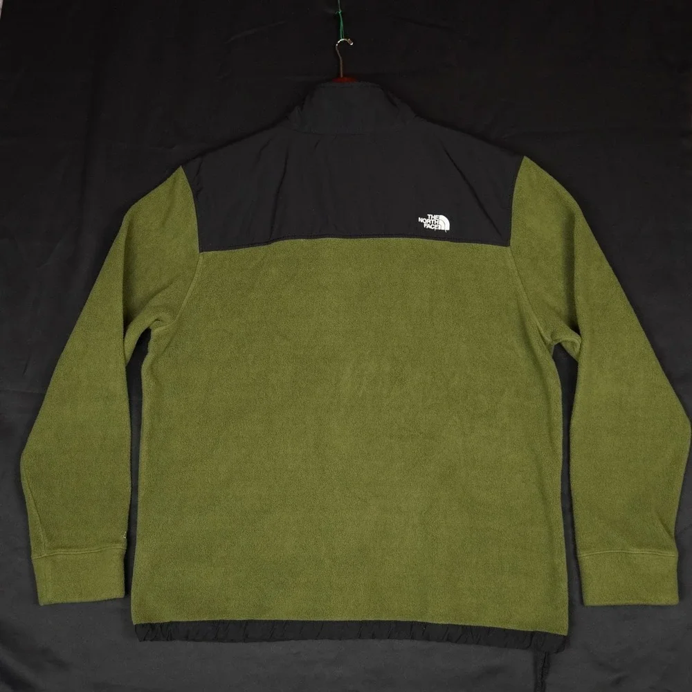 The North Face Fleece Jacket Mens XL Green Polartec Full Zip Circular Design